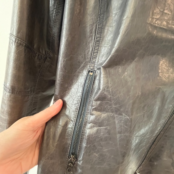 m0851 leather jacket, ink, size 8 - Picture 5 of 15